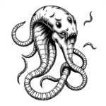 Black And Grey Medusa Tattoo