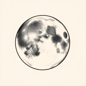 Black And Grey Moon Tattoo