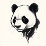 Black And Grey Panda Tattoo