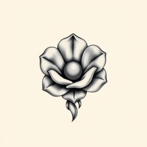 Black And Grey Pearl Tattoo