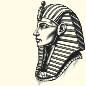 Black And Grey Pharaoh Tattoo