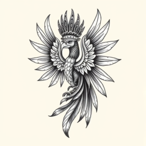 Black And Grey Quetzalcoatl Tattoo