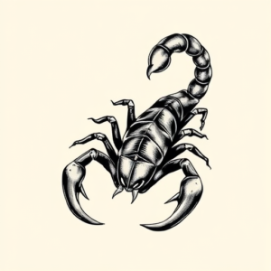 Black And Grey Scorpion Tattoo