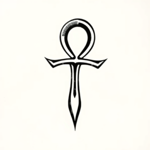 Black Ankh Tattoo