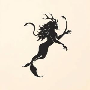 Black Aquarius Tattoo