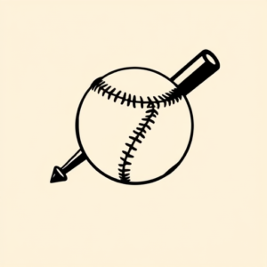 Black Baseball Tattoo