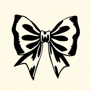 Black Bow Tattoo