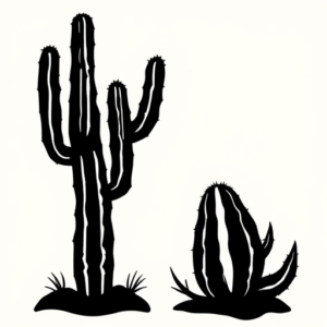 Black Cactus Tattoo