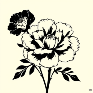 Black Carnation Tattoo