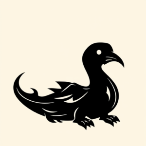 Black Cartoon Tattoo