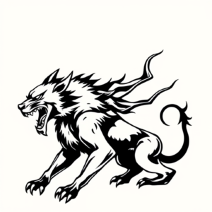 Black Cerberus Tattoo