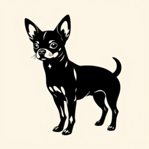 Black Chihuahua Tattoo