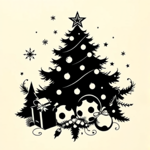 Black Christmas Tattoo