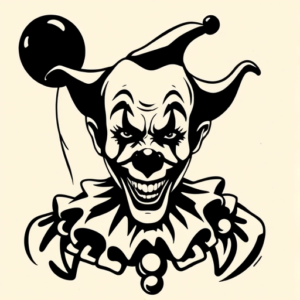 Black Clown Tattoo