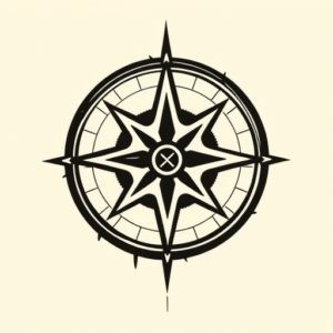 Black Compass Tattoo