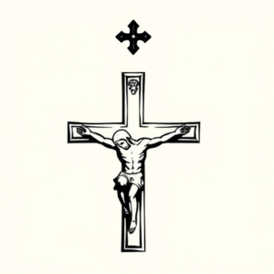 Black Crucifix Tattoo