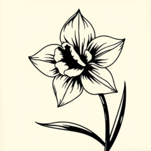 Black Daffodil Tattoo