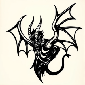 Black Demon Tattoo