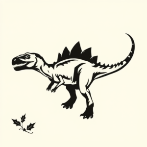 Black Dinosaur Tattoo