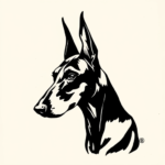 Black Doberman Tattoo