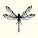 Black Dragonfly Tattoo