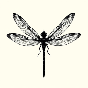 Black Dragonfly Tattoo