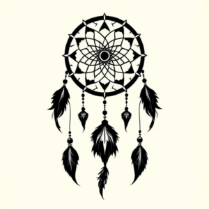 Black Dreamcatcher Tattoo