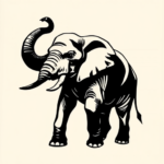 Black Elephant Tattoo