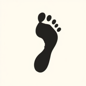 Black Footprint Tattoo