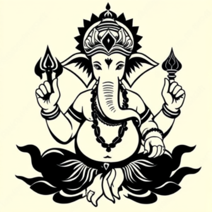 Black Ganesha Tattoo