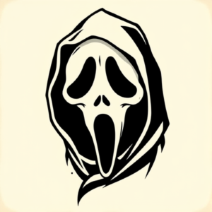 Black Ghostface Tattoo