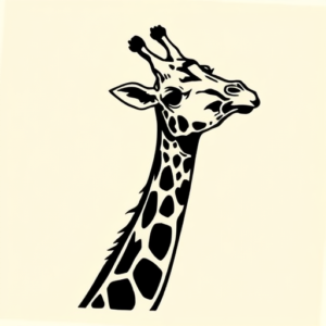 Black Giraffe Tattoo