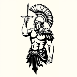 Black Gladiator Tattoo