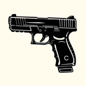 Black Glock Tattoo