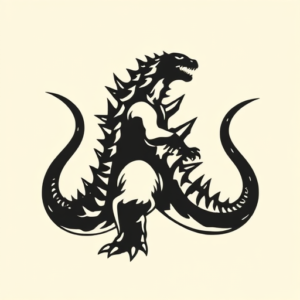 Black Godzilla Tattoo