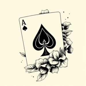 Black & Grey Ink Ace Tattoo