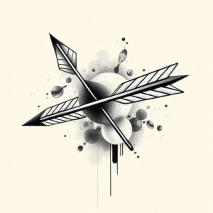 Black & Grey Ink Arrow Tattoo