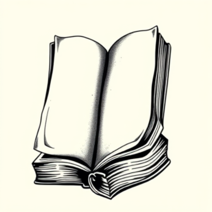 Black & Grey Ink Book Tattoo