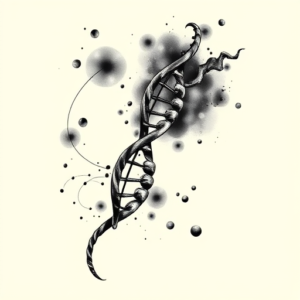 Black & Grey Ink Dna Tattoo