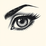 Black & Grey Ink Eye Tattoo