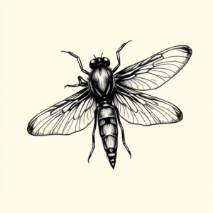 Black & Grey Ink Firefly Tattoo
