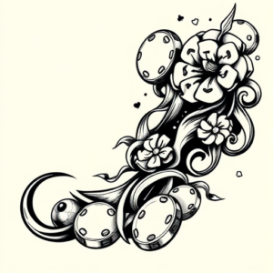 Black & Grey Ink Gambling Tattoo