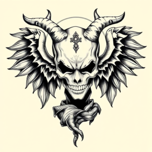 Black & Grey Ink Hades Tattoo