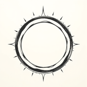 Black & Grey Ink Halo Tattoo