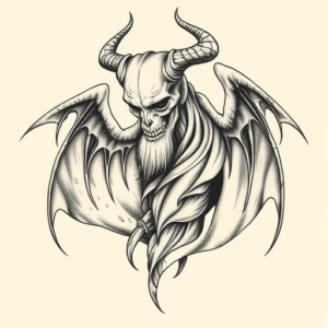 Black & Grey Ink Hecate Tattoo