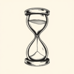 Black & Grey Ink Hourglass Tattoo