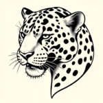 Black & Grey Ink Jaguar Tattoo