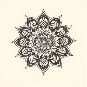 Black & Grey Ink Mandala Tattoo