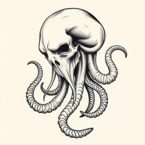 Black & Grey Ink Medusa Tattoo