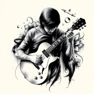 Black & Grey Ink Music Tattoo